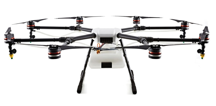 Eerste test met MG-1S landbouwdrone in Europa